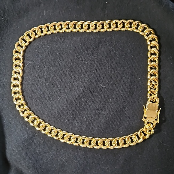 Brand New Golden Bling Bling Cuban Link Decorative Dog Collar - Picture 5 of 9